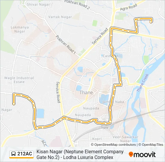 212AC Bus Line Map