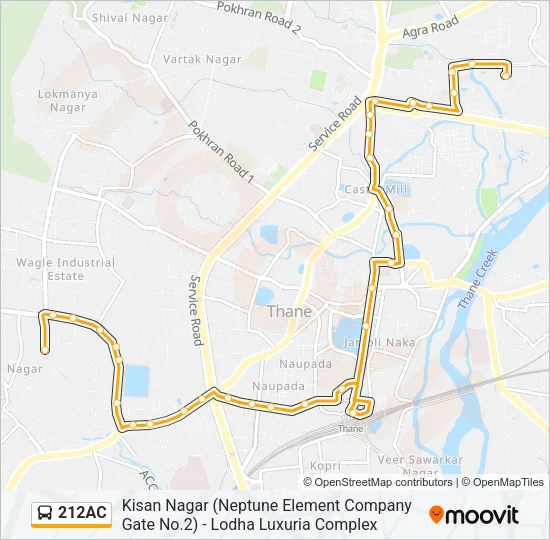 212AC Bus Line Map