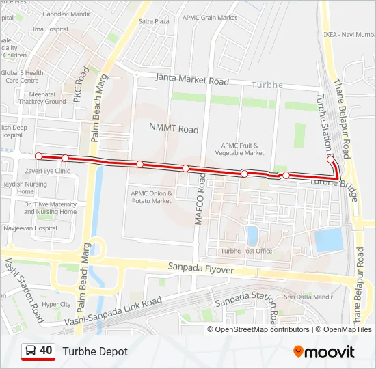 40 Bus Line Map