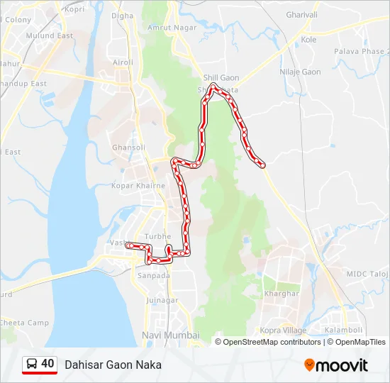40 Bus Line Map