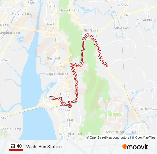 40 Bus Line Map