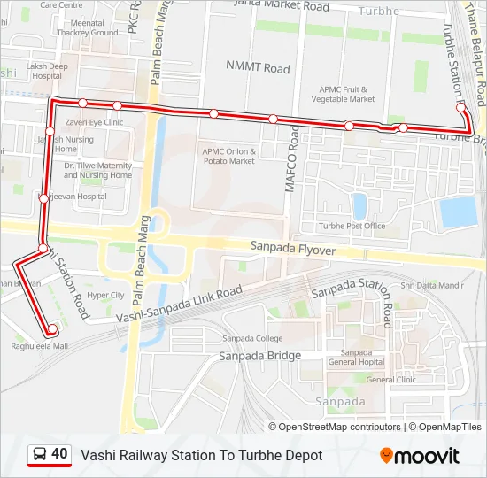 40 Bus Line Map