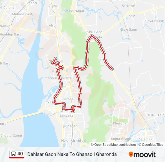 40 Bus Line Map