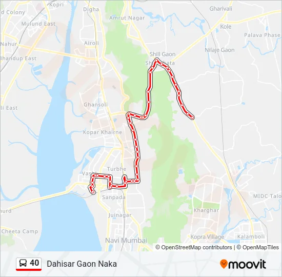 40 Bus Line Map