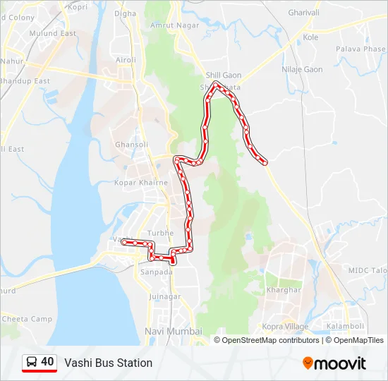 40 Bus Line Map