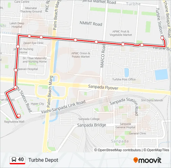 40 Bus Line Map