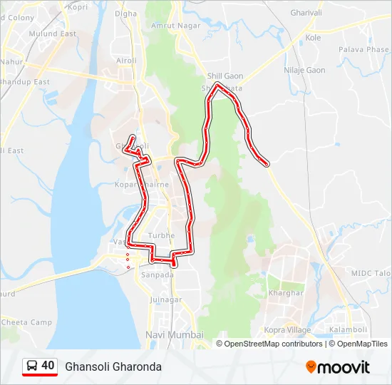 40 Bus Line Map