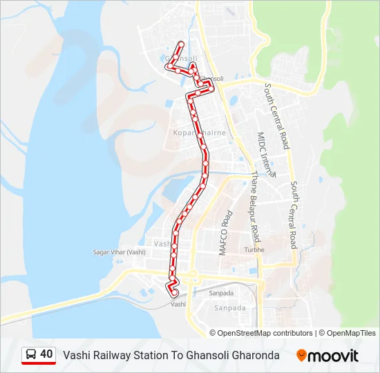 40 Bus Line Map