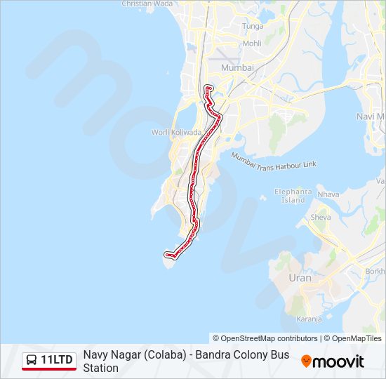 11LTD bus Line Map