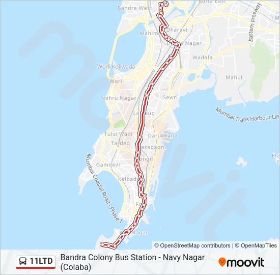 11LTD Bus Line Map