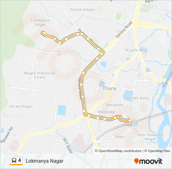 4 Bus Line Map