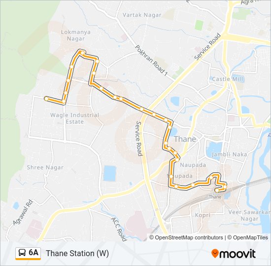 6A bus Line Map