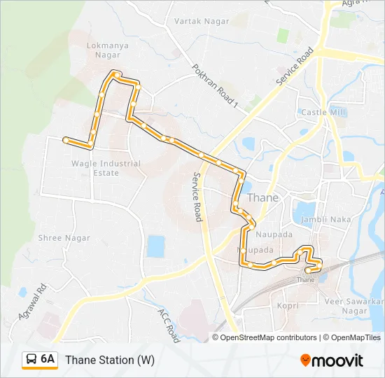 6A Bus Line Map