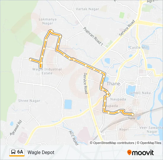 6A Bus Line Map