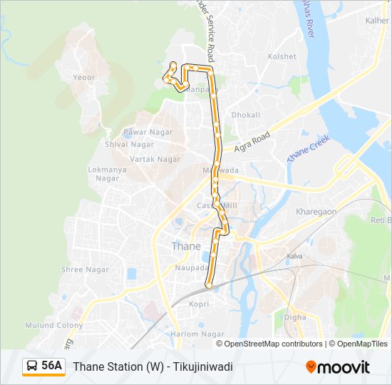 56A bus Line Map