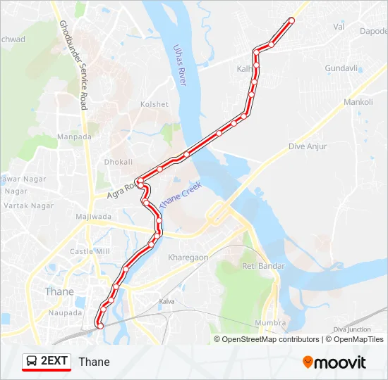 2EXT Bus Line Map