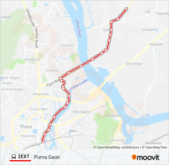 2EXT Bus Line Map