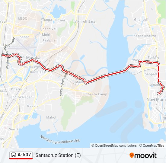 A-507 Bus Line Map