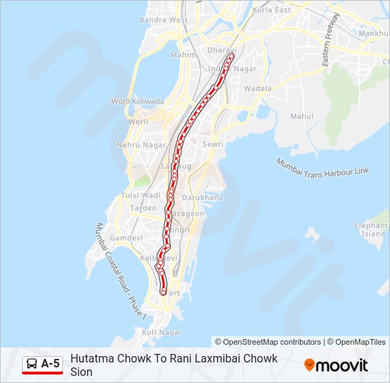 A-5 Bus Line Map