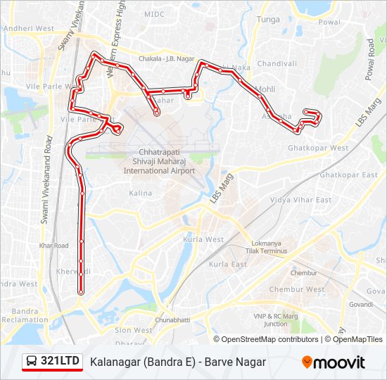 321LTD bus Line Map