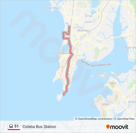 51 Bus Line Map