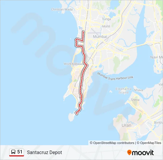 51 Bus Line Map