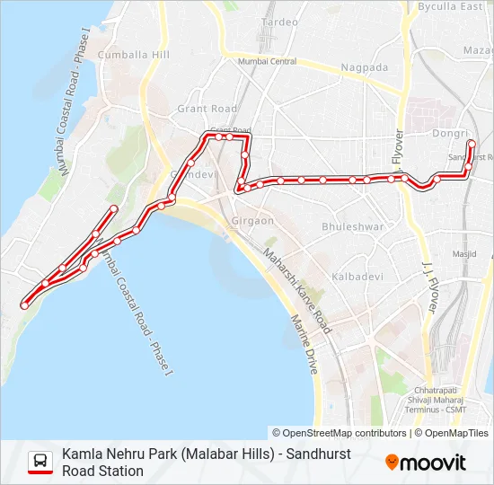 A-42 (SPL) Bus Line Map