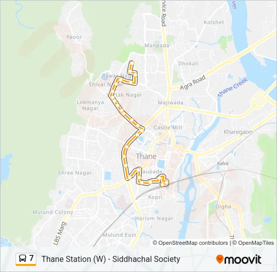 7 Bus Line Map
