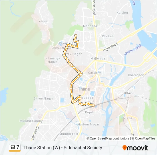 7 Bus Line Map