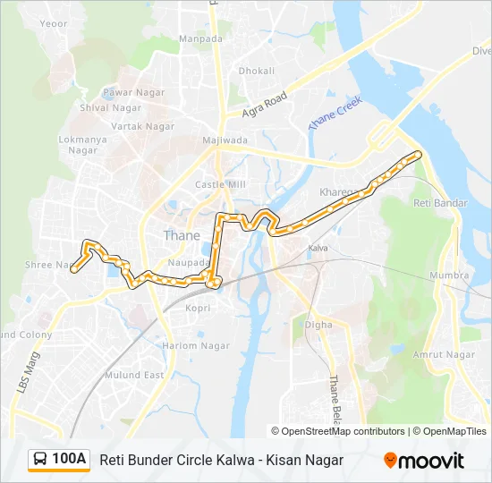 100A Bus Line Map