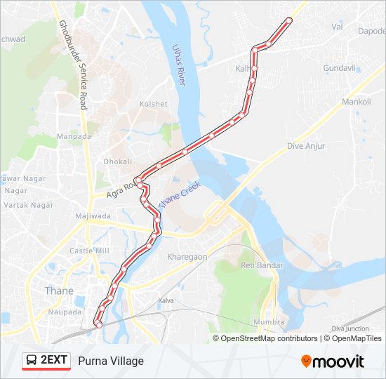 2EXT Bus Line Map