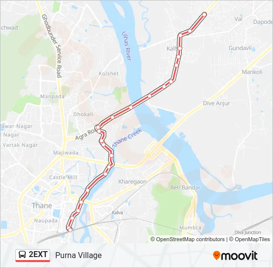 2EXT Bus Line Map