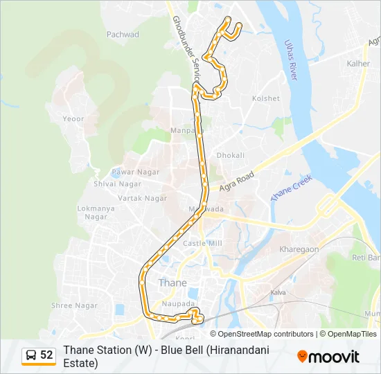 52 Bus Line Map