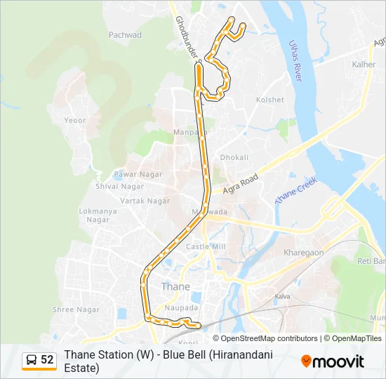 52 Bus Line Map