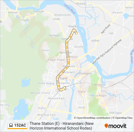 152AC Bus Line Map