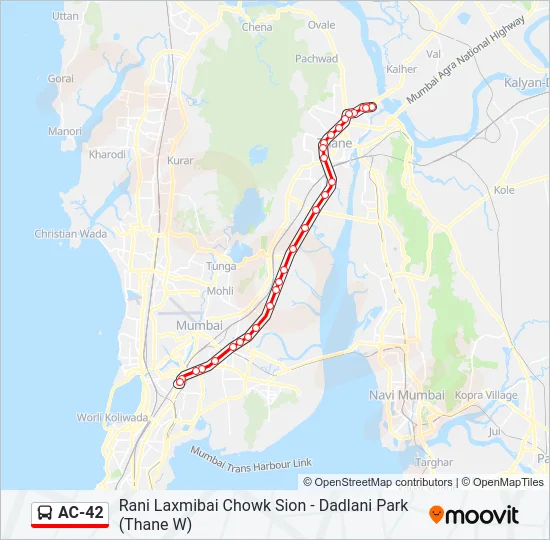 AC-42 Bus Line Map