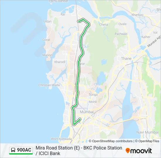 900AC Bus Line Map