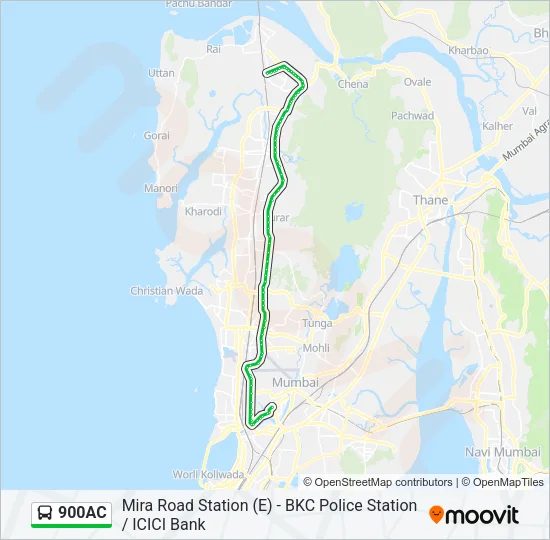 900AC Bus Line Map