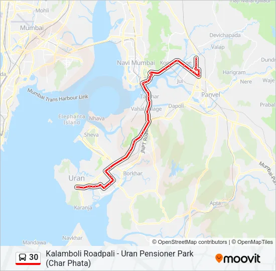 30 Bus Line Map