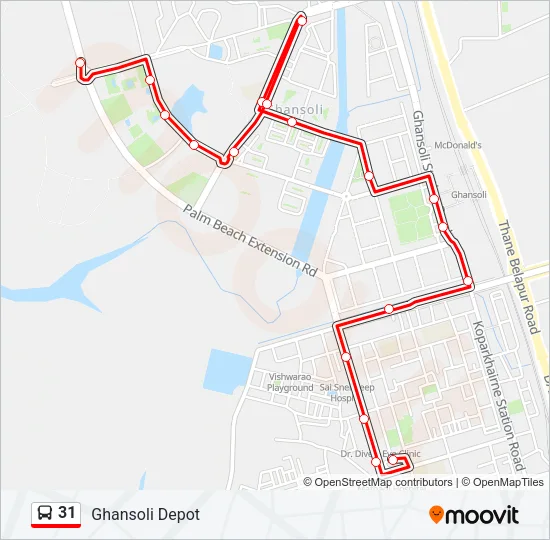 31 Bus Line Map