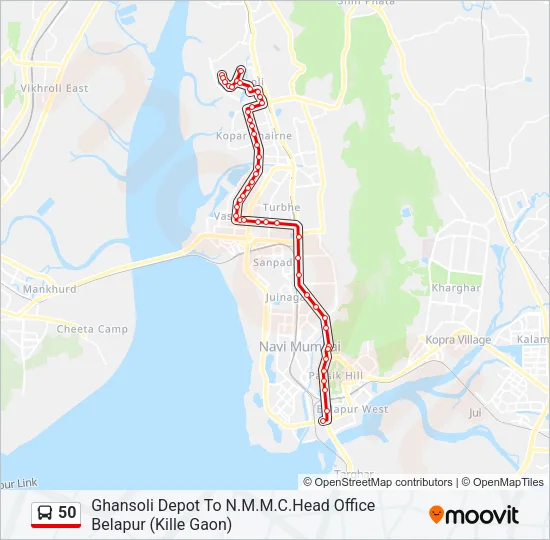 50 Bus Line Map