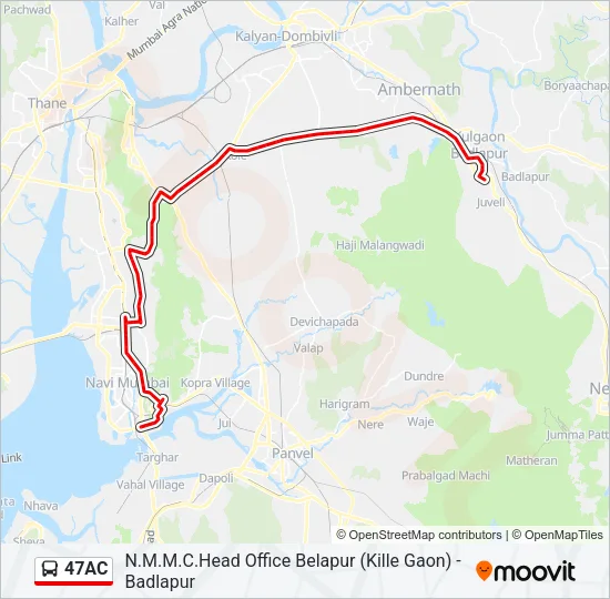 47AC Bus Line Map