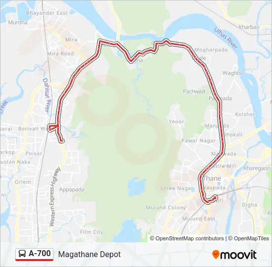 A-700 Bus Line Map