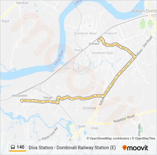 140 Bus Line Map
