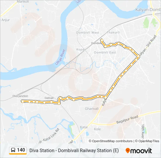 140 Bus Line Map