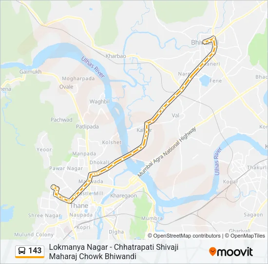 143 Bus Line Map