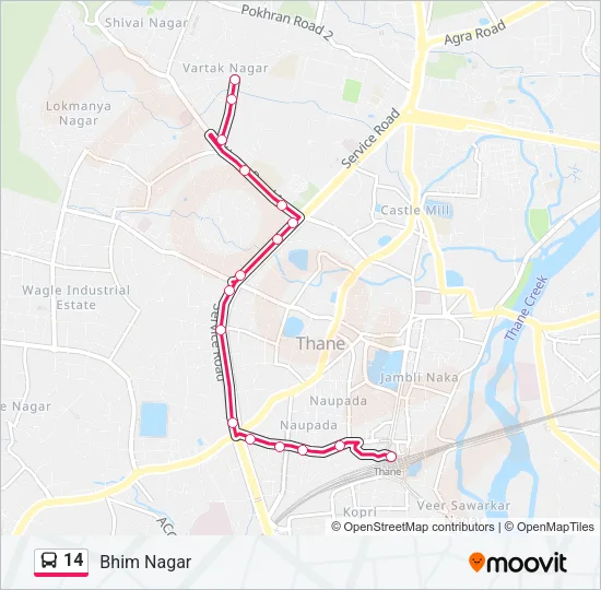 14 Bus Line Map