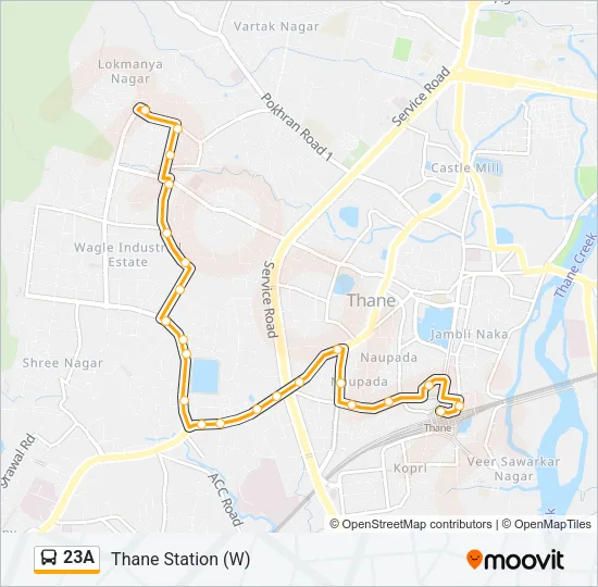 23A Bus Line Map