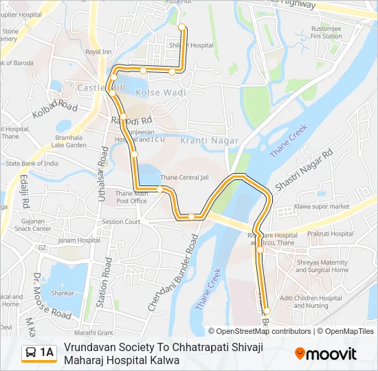 1A Bus Line Map