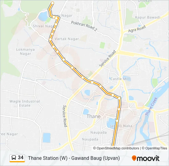 34 Bus Line Map